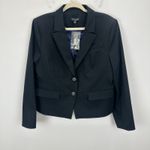 J.Crew Shrunken Fit Blazer Bi Stretch Cotton Blend Classic Slim Black 14 US NWT Photo 3