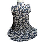 Pinch Women's Abstract Print Ruffle Trim Mock Neck Mini Dress Photo 5