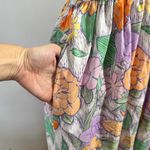 Entro Dress Women S Purple Orange Floral One Shoulder 100% Cotton Tradwife Prep Photo 4