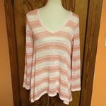 Lily White Striped beachy v neck sweater Photo 6