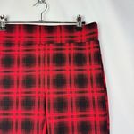 Loft Ann Taylor Red & Black Buffalo Plaid Ponte Leggings S Photo 3
