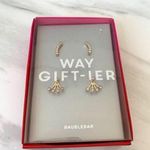 BaubleBar  Rhinestone gold earrings set gift box Photo 0