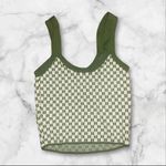 Abercrombie & Fitch Green and White Checkered Tank Top Photo 1
