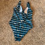 Banana Moon teal tie dye lace up one piece swimsuit Blue Size M Photo 2