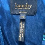 Laundry by Shelli Segal  Blue Green Geometric Blouse Drawstring Tie Mini Dress 10 Photo 3