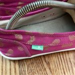 Sanuk  Pink Gold Pineapple Print Canvas Flats 11 Slip On Casual Shoes Vacation Photo 5