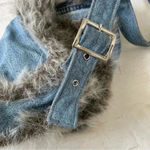 handheart jeans bag denim handmade shoulder bag Blue Photo 10