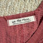 Free People We The Free New Magic Waffle Knit Thermal Long Sleeve Top in Cowboy Size Large Photo 6