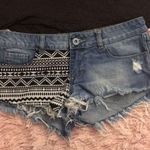 Wylde Hart Junior’s Denim Cutoff Patched Cut Off Raw Hem Denim Jean Shorts Blue Size undefined Photo 0