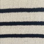 Loft  Navy and White Striped Knit Top Photo 1