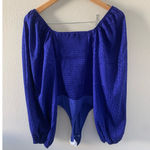 EXPRESS Satin Jacquard Tie Front Thong Bodysuit Photo 5