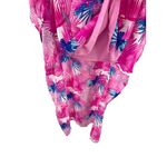 Adrienne NWT  Womens Tropical Palm High Low Blouse‎ Tunic Size L Flowy Resortwear Photo 4