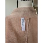 Amadi Oversize Warm Pink Silver Metallic Double Breasted Linen Blazer Size M Photo 5