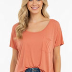 Active USA  Orange Short Sleeve Women's Tee size large Photo 0