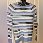 Caslon  Blue, White, and Black Striped Sweater Photo 0