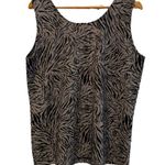 Chico's Chico’s Travelers Slinky Tank Top Date Night Zebra Print Black Gold Size 2/12 Photo 3