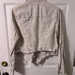 CAbi  Jacket Blazer Linen light coat Ruffle asymetrical crop M Photo 5