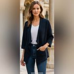 Vintage Houndstooth 100% Collegiate Style Wool Skirt Large Black White Photo 11