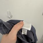 Athleta  Retreat Linen Ankle Pant High Rise Blue Coastal Travel Womens Medium Photo 8