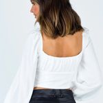 Princess Polly White Long Sleeve Crop Top Photo 2