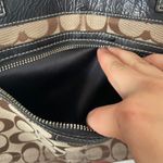 Coach y2k  Penelope Signature Canvas Leather Trim Tote Shoulder Bag Brown Black Photo 14