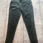 Zenana Outfitters Faux Leather Black High Waist Leggings Pants Womens Size Large Biker Photo 0
