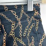 L'Agence Margot Black High-Rise Ankle Skinny Chain-Print Jeans 26 Preppy Photo 4