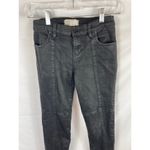 Free People Coated Seamed Black Jeggings Size 26 Photo 2