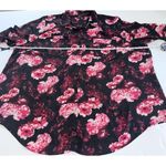 Torrid  Madison Pink Floral Georgette‎ Button Up Long Sleeve Blouse Size 4X Photo 8