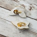 Vintage Clip On Earrings Gold Tone Sequins/Beads & Faux Pearl Statement Photo 2