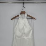 Lulus Eternity Together White Satin Halter Mermaid Maxi Dress Size L Size L Photo 4