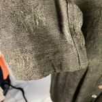 Vintage Modern Romance Dark Green Button Front Tunic Dress Rayon Flax USA Made‎ Brown Size M Photo 3