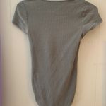 EXPRESS One Eleven Ribbed Green Bodysuit Photo 1