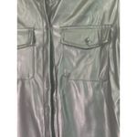 Eilly Bazar Black Pleather Long Sleeve Shirt Photo 2