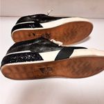 Black Dolce Vita Women's Zina Leather Metallic Gunmetal Sneaker Photo 4