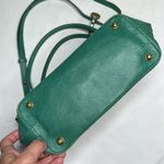 Brahmin Green Leather Pebbled Shoulder Crossbody HandBag Purse Photo 3