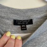 Topshop Crop Top T-shirt Grey Knot Front Knit Short Sleeve ~ Women’s Size 2 Photo 2