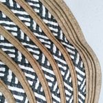 Steve Madden  White Black Paper Straw Khaki Sun Hat Wide Brim One Size Photo 8