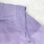 New MONROW Purple Ombre Tie Dye Sweatshirt Pullover Cotton Ruffle Size Large New Purple Photo 5