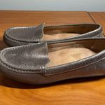 Vionic  Debbie Metallic Pewter Leather Slip On Flat Moccasin Casual Comfort Shoe Photo 0
