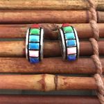 Silpada  Sterling Silver Post Earrings Colorful stones Photo 2