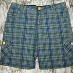 Levi's Blue and Green Cargo Shorts with Plaid Design Vintage Chino Bermuda Photo 0
