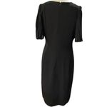Calvin Klein Classic Black Dress with semi sheer pleated short sleeves Size 8 Photo 1