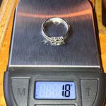 Natural Black Diamond Sterling Silver Trilogy Ring Size 7 Photo 7