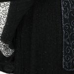 Vtg Black Silk Beaded Evening Dress Art Deco Formal Event‎ Holiday Plus Size 2X Photo 8