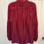 Modcloth  Here For the Drama Button Up Corduroy Velvet Top Balloon Sleeve Wine S Photo 5