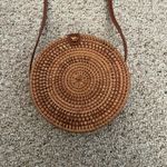 Round Rattan Wicker Summer Bag Purse Photo 1