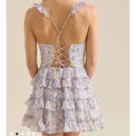 Altar'd State Sydney Mini Tiered Ruffle Fit & Flare Dress Flutter Sleeve XL FLAW Photo 3