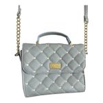 Betsey Johnson Betsy Johnson Pale Gray Blue Crossbody Quilted Hearts and animal print s… Photo 6