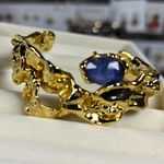 Alexis Bittar NWOT  Gold Bracelet with Blue Accent Photo 5